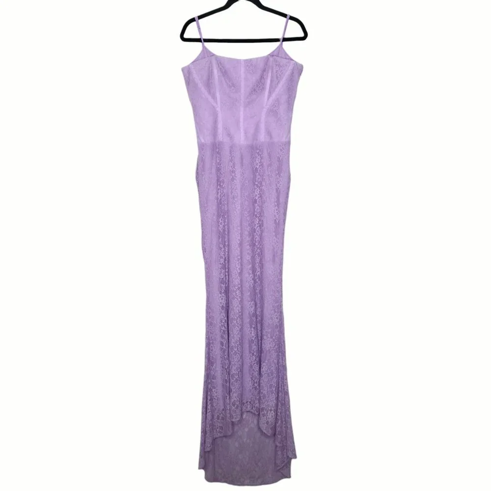 House of CB Antonina Maxi Dress Purple Orchid Lace Corset‎ Size L
